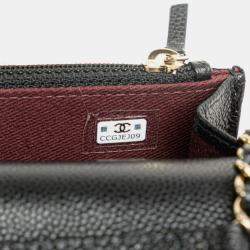 Pre Owned Chanel Black Mini Caviar Business Affinity Top Handle Bag