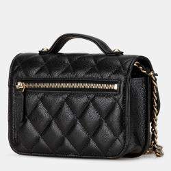 Pre Owned Chanel Black Mini Caviar Business Affinity Top Handle Bag
