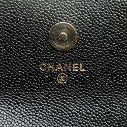 Pre Owned Chanel Black Mini Caviar Business Affinity Top Handle Bag