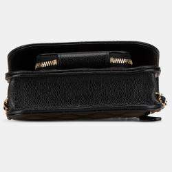 Pre Owned Chanel Black Mini Caviar Business Affinity Top Handle Bag