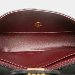 Pre Owned Chanel Black Medium Classic Lambskin Kelly Flap