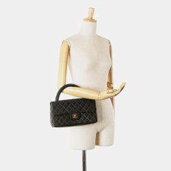 Pre Owned Chanel Black Medium Classic Lambskin Kelly Flap