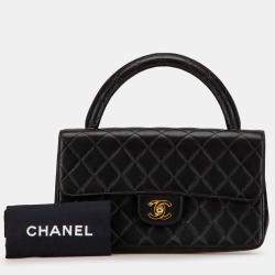 Pre Owned Chanel Black Medium Classic Lambskin Kelly Flap