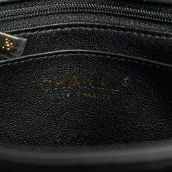 Pre Owned Chanel Black Mini Square Lambskin Resin Crystal Monacoco Flap