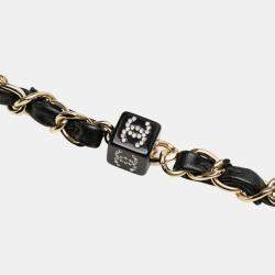 Pre Owned Chanel Black Mini Square Lambskin Resin Crystal Monacoco Flap