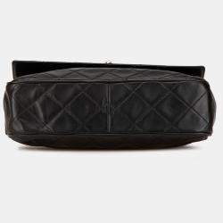 Pre Owned Chanel Black CC Quilted Lambskin Tassel Crossbody