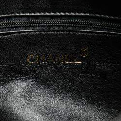 Pre Owned Chanel Black CC Quilted Lambskin Tassel Crossbody