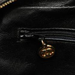 Pre Owned Chanel Black CC Quilted Lambskin Tassel Crossbody
