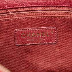 Pre Owned Chanel Red Medium Calfskin Coco Curve Flap