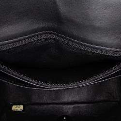 Pre Owned Chanel Black Mini Square Classic Patent Single Flap