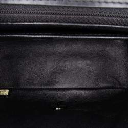 Pre Owned Chanel Black Mini Square Classic Patent Single Flap