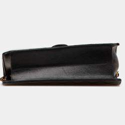 Pre Owned Chanel Black Medium CC Quilted Lambskin Single Flap