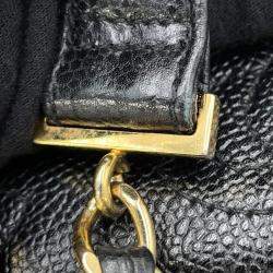 Pre Owned Chanel Backpack Coco Mark Caviar Skin Black
