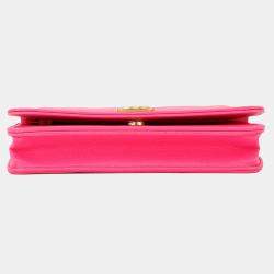 Pre Owned Chanel Chain Wallet Boy Chevron Coco Mark V Stitch