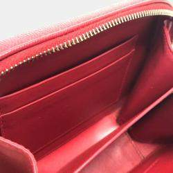 Pre Owned Chanel Cc Filigree Matelasse Chain Mini Shoulder Bag In Caviar Leather  Red