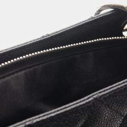 Pre Owned Chanel Matelasse Grand Shopping Gst Tote Bag In Calfskin Leather  Black