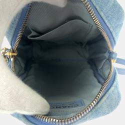 Pre Owned Chanel 2.55 Quilted Blue Denim Shoulder Bag