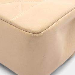 Pre Owned Chanel Matelasse Diana Beige Lambskin Leather Flap Shoulder Bag