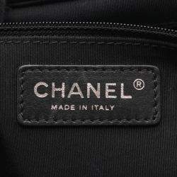 Pre Owned Chanel Matelasse Black Leather Tote 