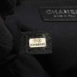 Pre Owned Chanel Matelasse Black Leather Tote 