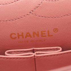 Pre Owned حقيبة كتف شانيل ماتالاسي جلد وردي رفرف مزدوج 2.55