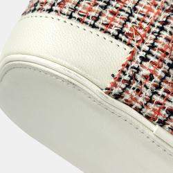 Pre Owned Chanel Bag Cruise Line Shoulder Tweed Leather Vanity Chain Red White Coco Mark Mini