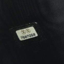 Pre Owned Chanel Black Calfskin Trifold Wallet