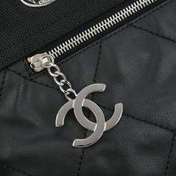 Pre Owned Chanel Black Leather Paris-Biarritz GM Tote Handbag