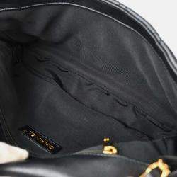 Pre Owned Chanel Black Calfskin Luxury Line Chain Me Shoulder Bag