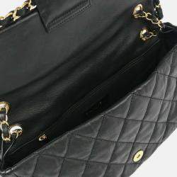 Pre Owned Chanel Black Calfskin Luxury Line Chain Me Shoulder Bag