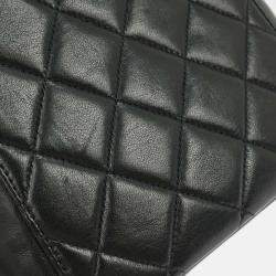 Pre Owned Chanel Black Lambskin Handbag