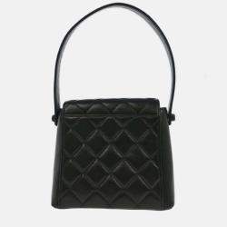 Pre Owned Chanel Black Lambskin Handbag