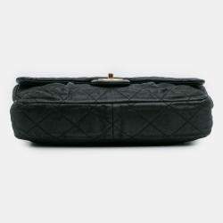 Pre Owned Chanel Black Quilted Calfskin Chic Quilt Flap