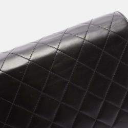 Pre Owned Chanel Flap Black Leather Shoulder Bag