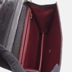 Pre Owned Chanel Flap Black Leather Shoulder Bag