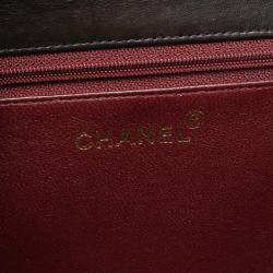 Pre Owned Chanel Flap Black Leather Shoulder Bag