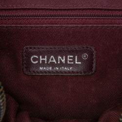 Pre Owned Chanel Blue Small Glazed Calfskin Duo Color Flap