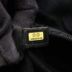 Pre Owned Chanel Paris New York Timeless Black Leather, Nylon Tote Bag