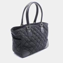 Pre Owned Chanel Paris New York Timeless Black Leather, Nylon Tote Bag