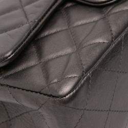 Pre Owned Chanel Grey Mini Rectangular Classic Metallic Lambskin Single Flap