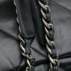 Pre Owned Chanel Black Medium Lambskin 19 Flap