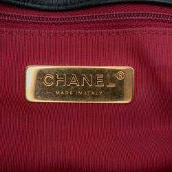 Pre Owned Chanel Black Medium Lambskin 19 Flap