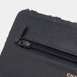 Pre Owned Chanel Blue CC Tweed Charms Wallet On Chain