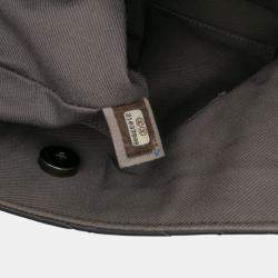 Pre Owned Chanel Grey Quilted Calfskin Couture Messenger Bag