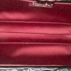 Pre Owned Chanel Black Quilted Patent Chain Around Clutch