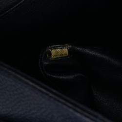 Pre Owned Chanel Navy Blue Jumbo Classic Caviar Double Flap