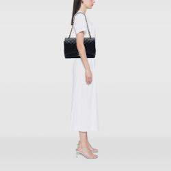 Pre Owned Chanel Black Maxi Classic Caviar Double Flap