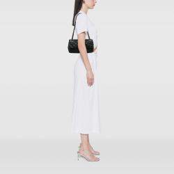 Pre Owned Chanel Black Medium Iridescent Calfskin In The Mix Flap