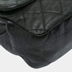 Pre Owned Chanel Black Medium Iridescent Calfskin In The Mix Flap