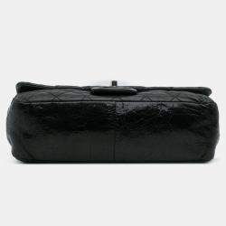Pre Owned Chanel Black Medium Iridescent Calfskin In The Mix Flap